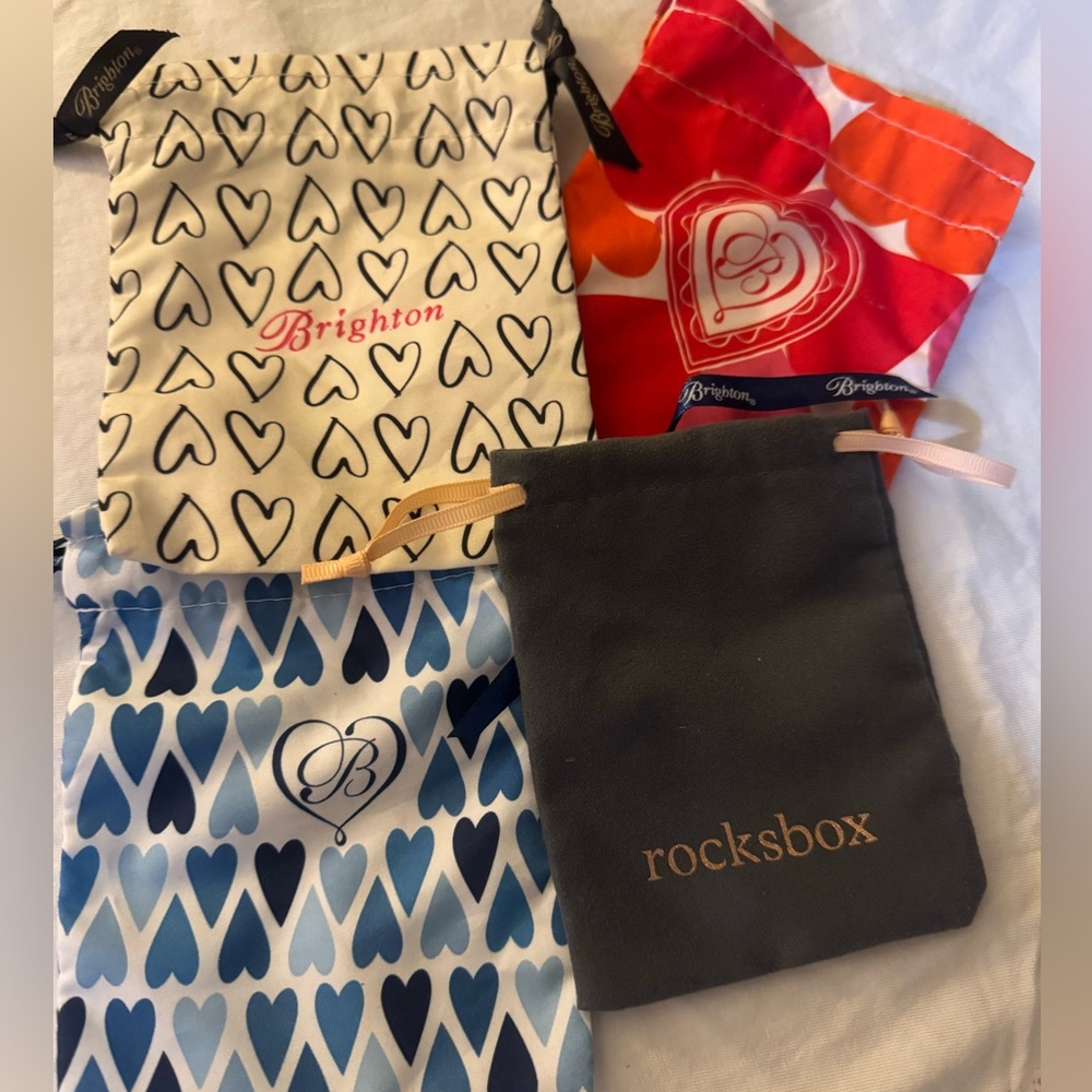 3 Brighton and 1 Rocksbox Jewelry Pouches